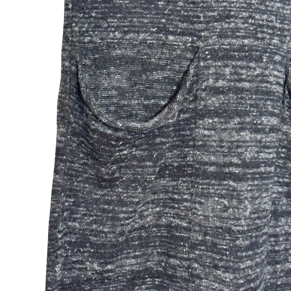 Zara Knit Women's Sleeveless V-Neck Jumpsuit Medium Gray Linen Blend Pockets